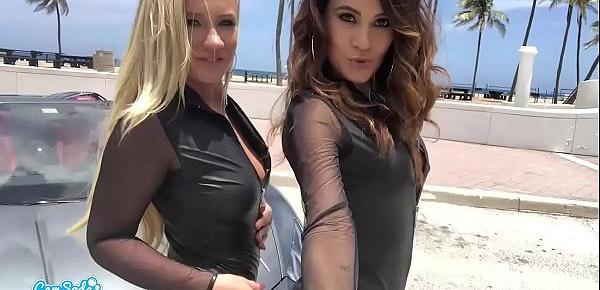  Camsoda - Latina Vanessa Veracruz Masturbating and Lesbian Sex With Bailey Brooke While Driving Lamborghini
